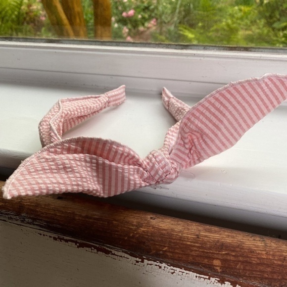Anthropologie Accessories - Anthropologie Pink Seersucker Headband